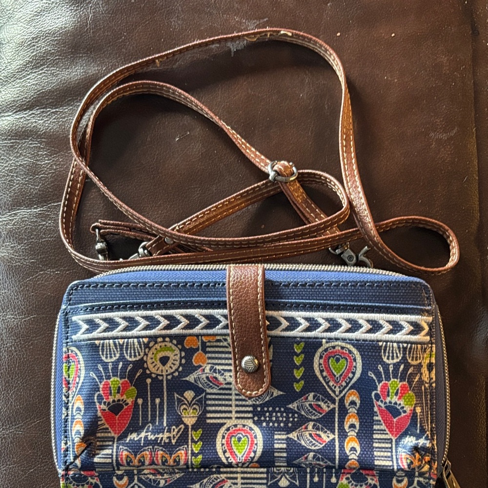 Sakroots Multicolor Patterned Crossbody Bag wallet